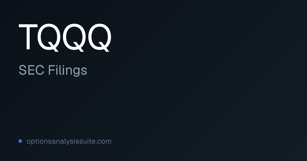 TQQQ ETF SEC Filings | OAS