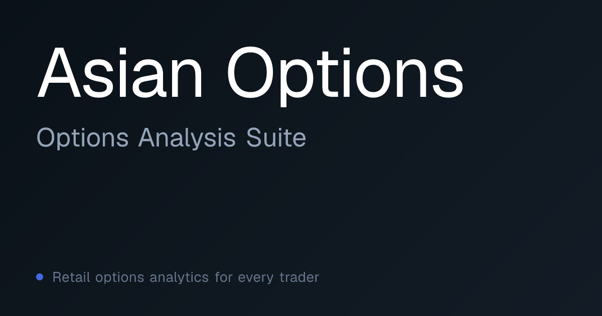 Asian Options - Arithmetic & Geometric Avg | Options Analysis Suite