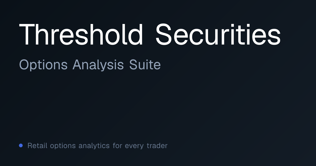 Threshold Securities: Reg SHO FTD List | OAS