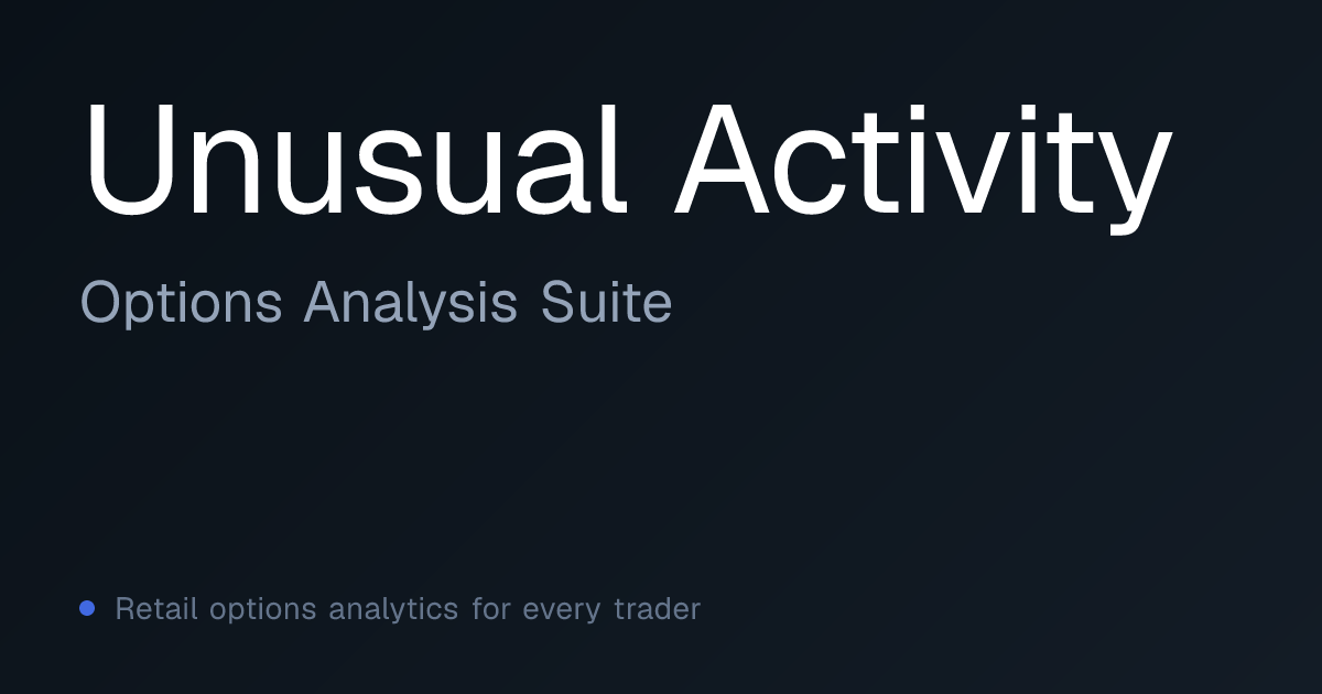 Unusual Options Activity: Volume Spikes & Flow Outliers | OAS