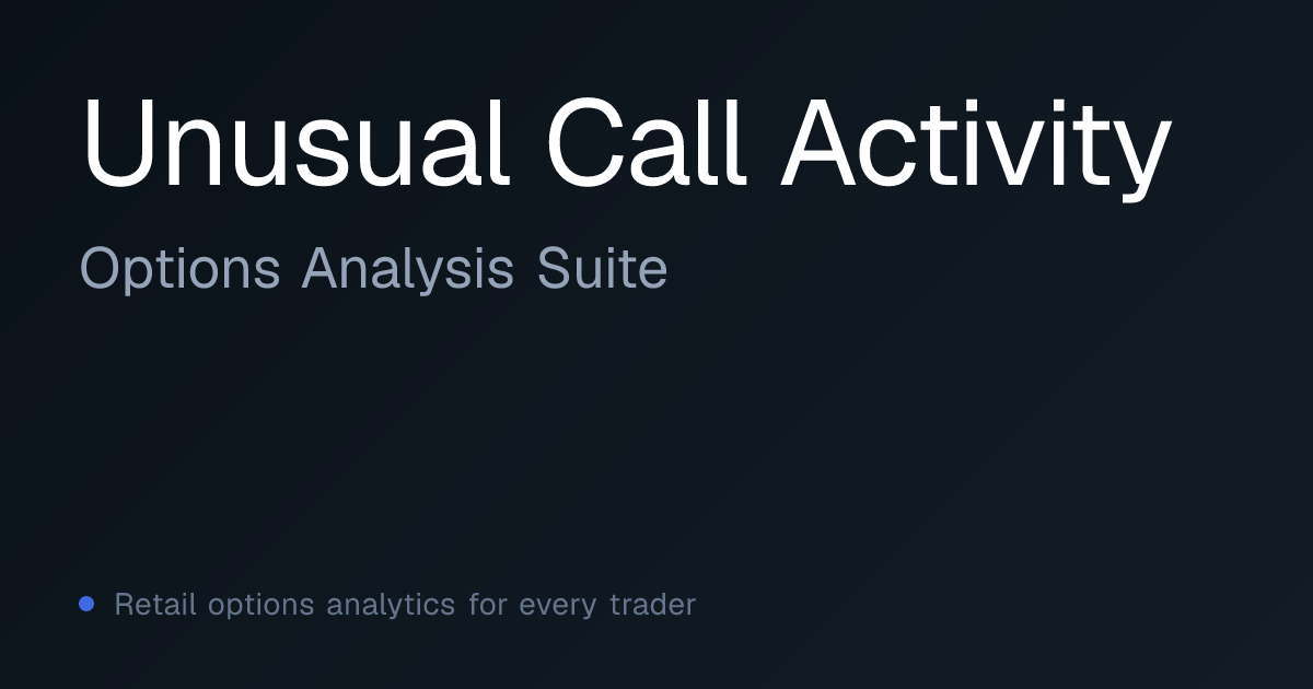 Unusual Call Activity: Call-Side Volume/OI Outliers | OAS
