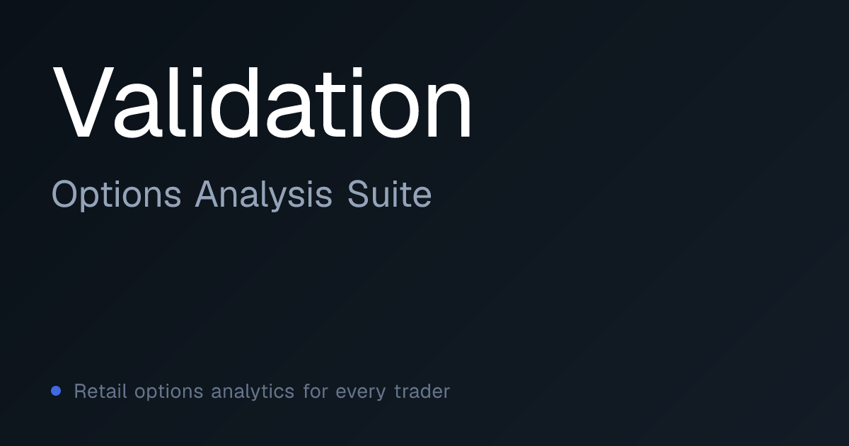 Validation & Diagnostics - Model Accuracy | Options Analysis Suite